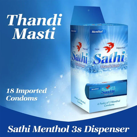 Sathi Menthol Condoms ❄️🔥 | Thandi Masti | Discreet Pack