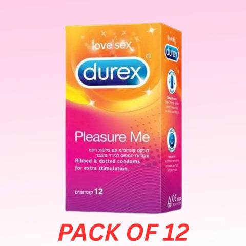 Durex Pleasure Me Condoms 🔥 | Ribbed & Dotted | Pack of 12 | Discreet Pack