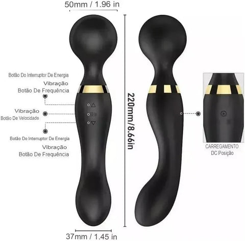 Double Head Silicone Vibrating Massager 🔥 | 8 Speeds 20 Patterns | خواتین کے لیے