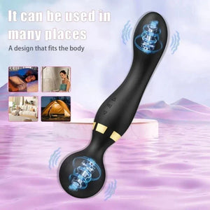 Double Head Silicone Vibrating Massager 🔥 | 8 Speeds 20 Patterns | خواتین کے لیے