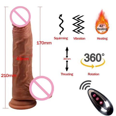 Sxbay Heating Vibrating Telescopic Companion 🔥 | Remote Control | خواتین کے لیے