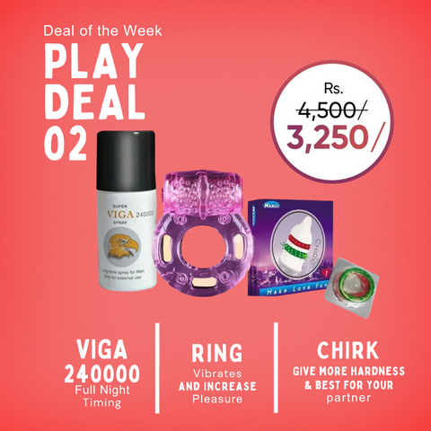 Play Deal 2 🔥 | Viga 240000 + Vibrating Ring + Mango Condom | ساونگ Bundle | Discreet