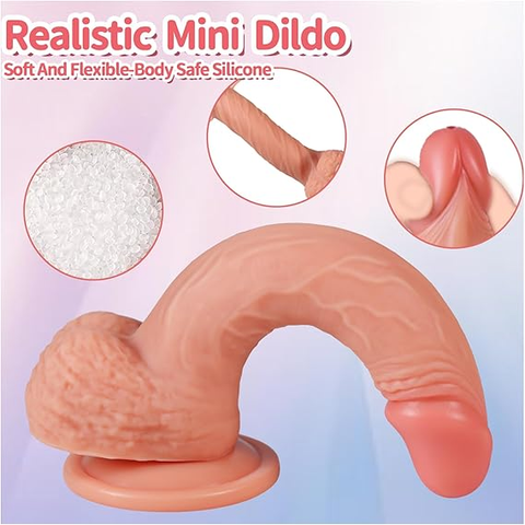 Realistic Mini Slim Massager - Soft Flexible Silicone Multi View