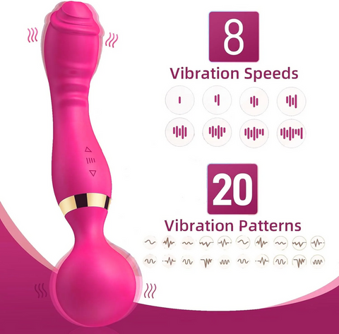 03-Double-Ended 2-in-1 Wand Vibrator ✨💜 Dual Pleasure & Ultimate Relaxation! 🔥💃In Stock