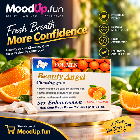 Beauty Angel Chewing Gum Sex Enhancement for Men - Orange Flavour